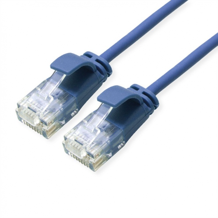 Imagine Cablu de retea RJ45 MYCON Slim UTP Cat.6A LSOH 10m Albastru, CON3948